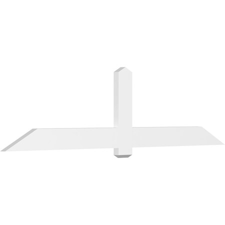 Ekena Millwork Eugene Architectural Grade PVC Gable Bracket, 96"W x 24"H x 2"D x 6"F, 6/12 Pitch GBP096X24X0206EUG00